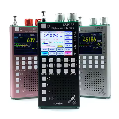 Full Band Radio FM AM SW World Band Mini Radio 2500mAh Hand-Held Radio Receiver ESP138 ESP32 SI4732 