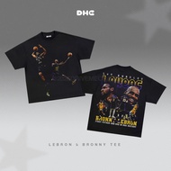 DMC Lebron James & Bronny James Los Angeles Lakers Basketball Oversized T-Shirt