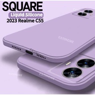 Realme C55 2023 Square Liquid Casing For Realme C55 NFC C33 C 55 55C RealmeC55 4G 5G Silicone Shockp