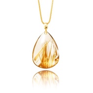 【正佳珠寶】金鈦晶 超頂級 水滴老礦版鈦鈦晶 15g 金鈦晶吊墜