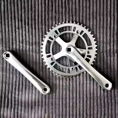 Fixie Bike Square Hole BB Crankset Single Speed Chainwheel 46T 130BCD Crank 170mm Aluminum Fixed Gea
