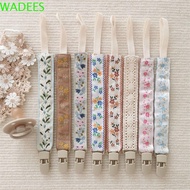 WADEES Soother Holder, Teether Toys Straps Adjustable Baby Cloth Pacifier Chain, Colorful Dummy Clip