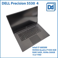 DELL PRECISION 5530 intel i7-8850H NVIDIA Quadro P1000 4GB RAM16GB NVMe 500GB 4 USED Workstation โน๊