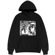 Anime Attack on Titan Sweatshirt Mikasa Ackerman Print Hoodie Unisex Long Sleeves Coat Men Women Fashion Loose Vintage Hoodies XS-4XL