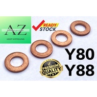 YAMAHA Y80 / ET80 / Y88 / SUPER88 NUT HEAD BLOCK WASHER / HEAD COPPER WASHER ( 4 BIJI )