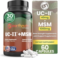 EarthNutri UC-II Collagen & MSM Supplement for Bone Health and Joint Flexibility Joint Supplement - 