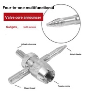B. b.Four-in-One Multi-Function Valve Core Wrench Gadget Multi-Purpose Replacement Repair Tool Car T