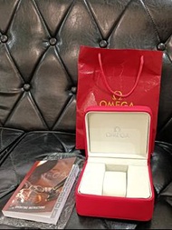 Omega 原廠星座系列錶盒 含錶枕 操作手冊 紙袋