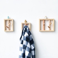 Entrance Hook Key Words Creative Wall-Mounted Solid Wooden Wall Words Nordic Door Behind Perforation