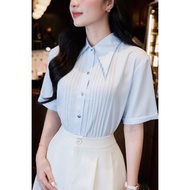 [ LACHY ] - Shirt pleatedshort sleeve - A47