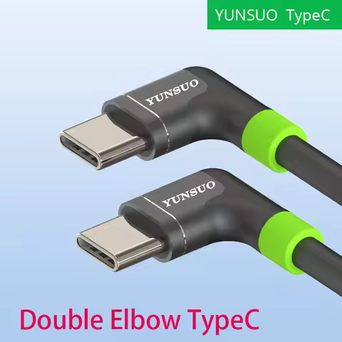USB C Double Elbow TypeC Interface 5 Meters PD45W 60W Tablet Notebook Fast Charging Data Cable PD45W