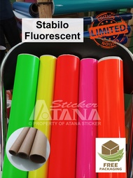 Skotlet Stabilo Hijau Kuning Merah Pinik Orange Scotlet Fluorescent Reflektif Glossy Metalik Stiker 