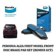 PERODUA ALZA FIRST MODEL FRONT DISC BRAKE PAD SET(BENDIX GCT)