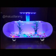 Aquarium Mini Full Set / Aquarium Akrilik / Aquarium Ikan Cupang / Aquarium Ikan Hias /Aquarium Kaca