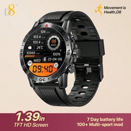 D8 Smart Watches For Men, Rugged, Sleep & Health Monitoring, 1.39'' HD Display, IP67 Waterproof, 100