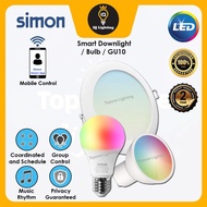 SIMON Valor Smart Downlight Tunable CCT Recessed Round /E27 Smart Bulb A60 9W / GU10 5W BULB RGB & T