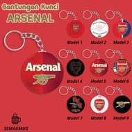 GANTUNGAN ARSENAL KEYCHAIN GIFT ROUND FOOTBALL KEYCHAIN CUTE CUSTOM PRINT SEMAUMUG