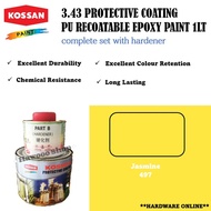 (JASMINE) 1LT KOSSAN PAINT PU PAINT EPOXY PU 3.43 FOR METAL/FLOOR/BOAT/TILE