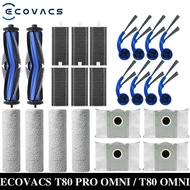 ECOVACS T80 PRO OMNI / T80 OMNI Vacuums Cleaner Main Roller Mop Cloth Side Brush Dust Bag HEPA Filte