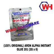 (100% ORIGINAL) ARON ALPHA INSTANT GLUE 201 (2G x 6)