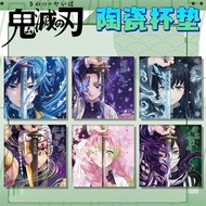 Demon Slayer Mitsuri Muichiro Giyu Shinobu Douma Ceramic Coaster Square Table Mat Anime Merch