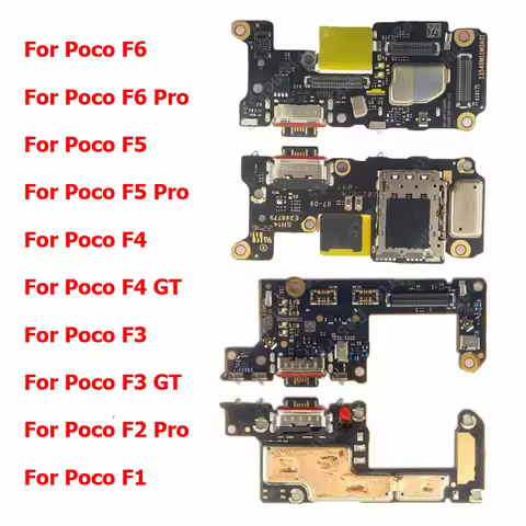 Charge Board For Xiaomi Poco F6 F5 F4 F3 GT F2 Pro Pocophone F1 Charging Port Usb Connector PCB Dock