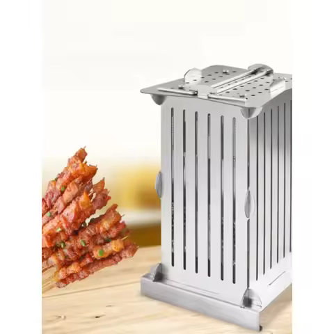 Stainless Steel Meat Skewer Machine Commercial Kebab Maker Barbecue Skewer Tool for Mutton Beef