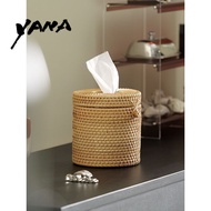 Hubei Province YANA YANA YANA High-value Silent Style Round Rattan Paper Box Living Room Dining Room