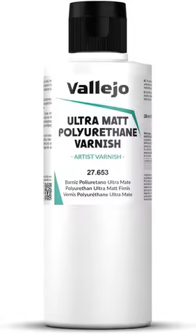 Vallejo - Polyurethane Varnish | Ultra Matt Finish 200 ml. (6.76 fl.oz.)