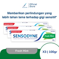 Sensodyne Toothpaste Pasta Gigi Sensitif Nafas Segar Fresh Mint 3x100gr [TRIPLEPACK]