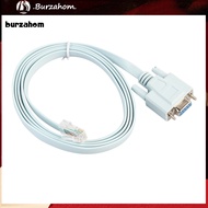 BUR_ 5ft 9Pin DB9 Serial RS232 to RJ45 Cat5 Ethernet Console Rollover Cable for Cisco