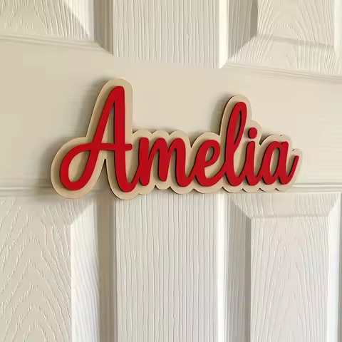 [2D Plane]1pc customized personalized signs, apartment number signs, nursery wall name signs, bedroo