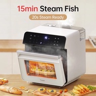 TJean 1550W Multifunctional Smart Household Visual Steam Oven Air Fryer Oven Toaster Steamed Rice&Fi