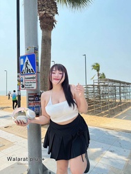 กระโปรงกางเกง กระโปรงสาวอวบ แบรนด์Walarat plussize เอว32-46นิ้ว