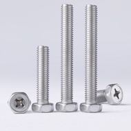 304 Stainless Steel Phillips Hole Outer Hexagon Screw Bolt Hexagon Screw M1.6M2M3M4M5 =