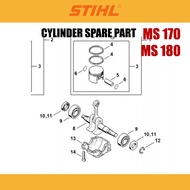 STIHL Chainsaw MS 170 / 180 - Cylinder Spare Part / Alat Ganti MS 170 / 180