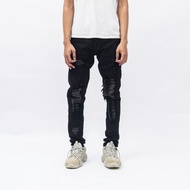 H1 leather patch - Black - Jeans