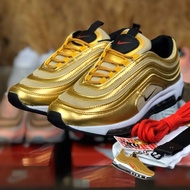 [READY STOCKS] NIKE AIRMAX 97 GOLD EDITION WHITE BLACK RED SHOES SNEAKERS UNISEX 100% COPY ORI 1:1 NEW