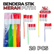 20 Pcs!!! Plastic Stick Flags School Hand Flag/s Whistle Plastic Flag/s School Stick Flag/s Stick Fl