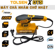 Máy chà nhám chữ nhật TOLSEN 220W chính hãng 79564 - Máy chà nhám rung công nghiệp 13000v/p (Tặng 3