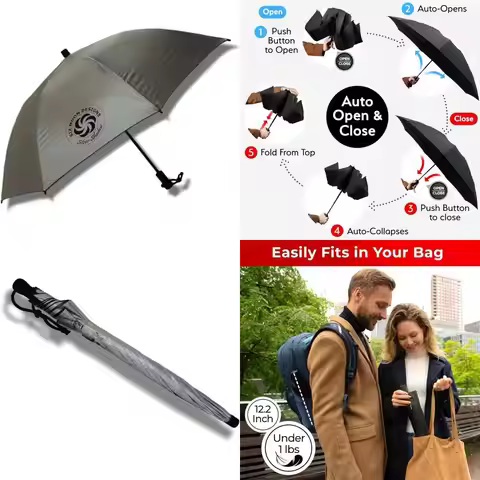 Ultralight Hiking Umbrella - 8.9 oz, 252g - Sun and Rain Protection - Ideal for Lightweight Backpack