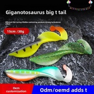 LAKAMAK Soft Bait, PVC Material 15cm 38g Glide Bait, Fishing Lure Realistic Design Flexible Tail Gli