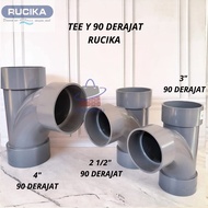 Tee Y Branch PVC Rucika 3" 90 Degree