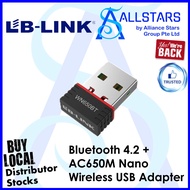 (ALLSTARS : We are Back) LB-Link / RSS Bluetooth 4.2 + AC650M Nano Wireless USB Adapter (BL-WN650BT)