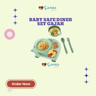 Baby Safe Diner Set Gajah FS801 Baby Food Container for Children