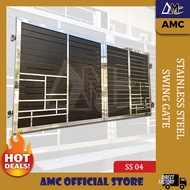 [PRE-ORDER SS04] 10x6ft Main Double Swing Gate / Pintu Pagar / Stainless Steel 304 / Aluminium / Johor Bahru