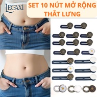 Set of 5/10 Waist Extension Buttons, Waist Extension Pants Adjustable Buckle Skirt Collar Shirt Lega
