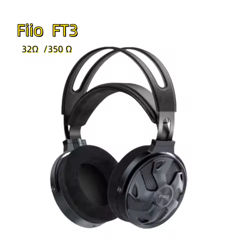 FiiO FT3 Wired Headphone 32/350ohm HiFi High-Res 60mm High-Performance Dynamic Driver Open-Back Head