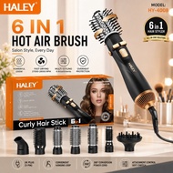 HALEY 6 In 1 Hot Air Brush HY-4008 1200W Hair Dryer Volumizer Styler UK Plug