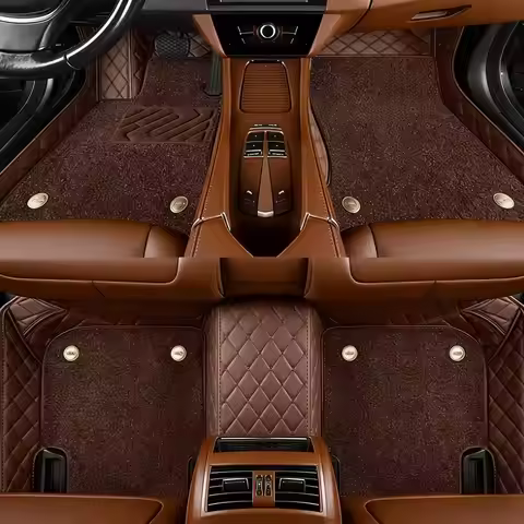 Double layer 7D Car Floor Mats For Toyota Prius C Aqua NHP10 2012~ 2019 Carpets Rugs Luxury Mat Rugs